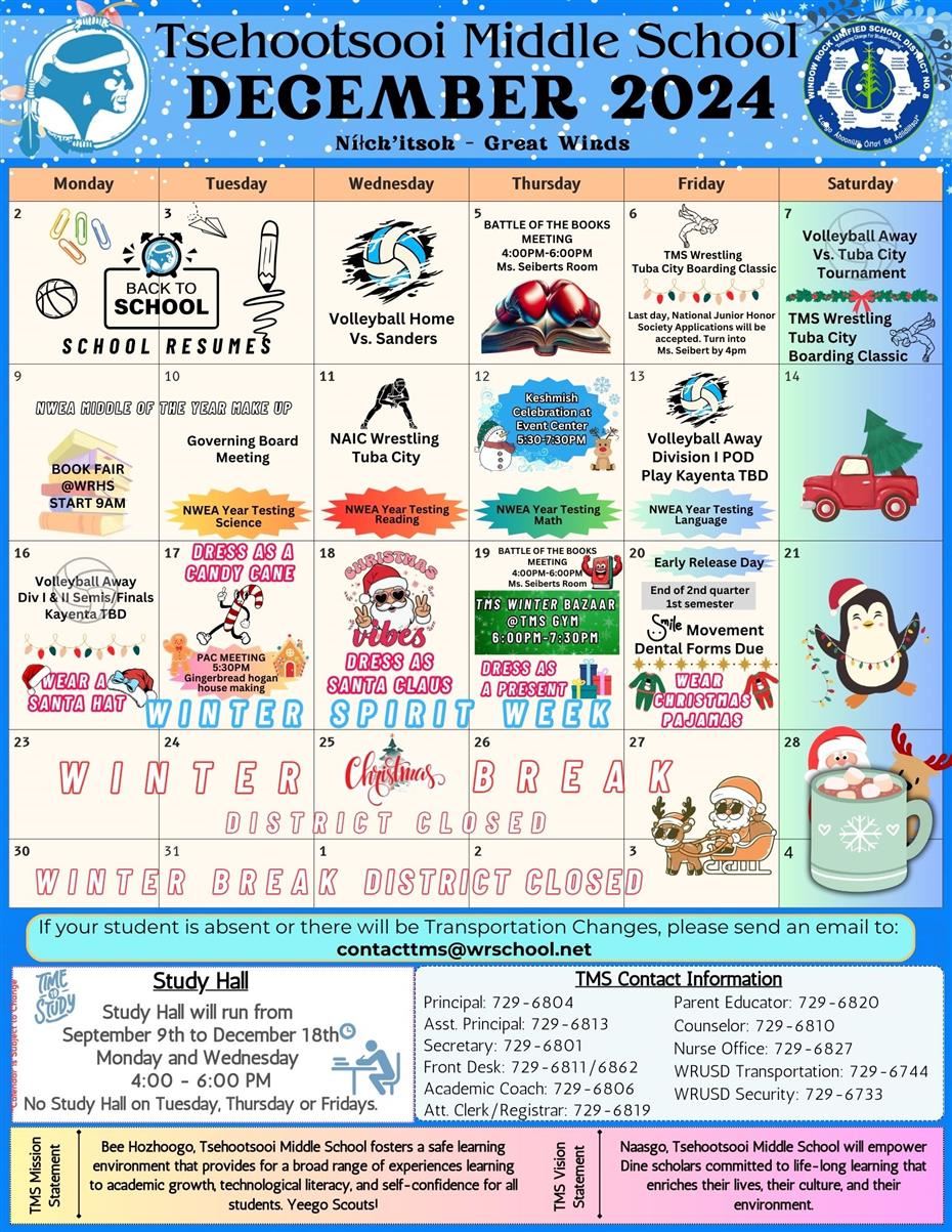 TMS December Calendar